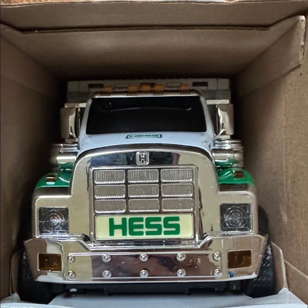 Vintage Hess 2008 Toy Truck and Front Loader collectible toy new in box